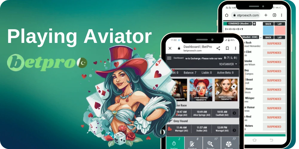 Aviator on BetPro exchange