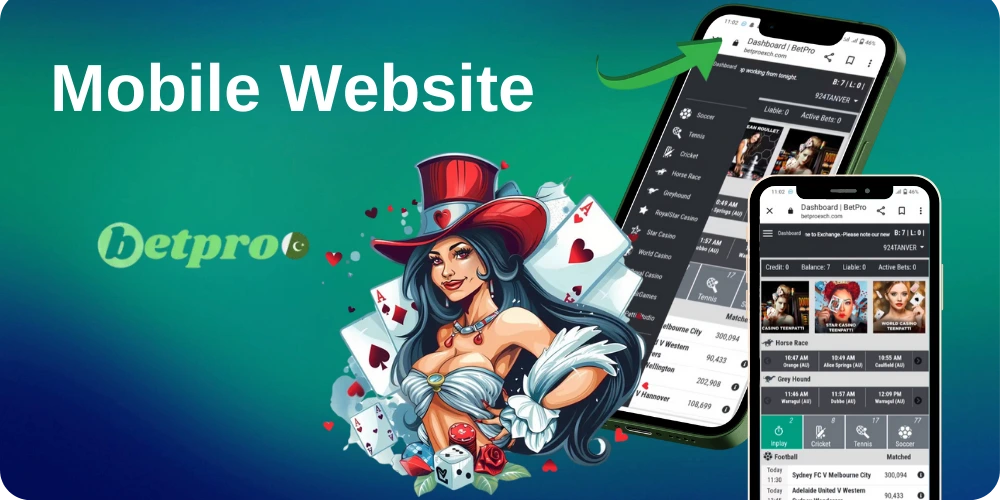 BetPro Mobile site