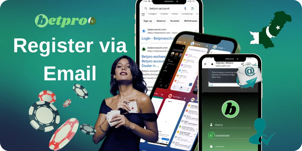 Registration in BetPro via e-mail